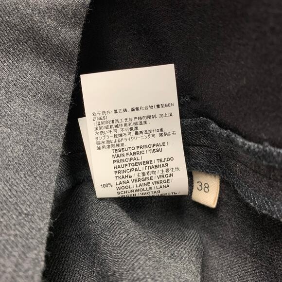 MARNI Size 2 Grey Virgin Wool Cropped Casual Pants - Picture 4 of 5